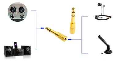 Lydadapter - 6,5 mm til 3,5 mm