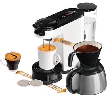 Senseo Switch 3in1 kaffemaskin Base+ HD6594/00 (hvit)