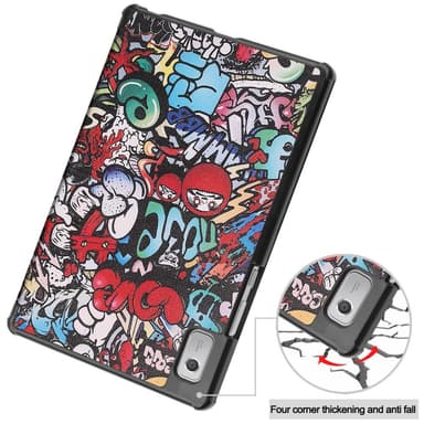 Trifoldbart deksel til Lenovo Tab M9 - Graffiti