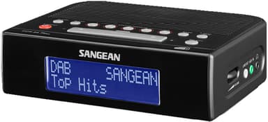Sangean DCR-89+ klokkeradio radio (sort)