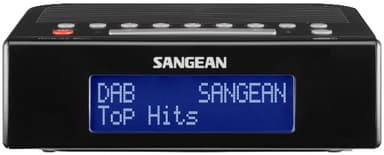 Sangean DCR-89+ klokkeradio radio (sort)