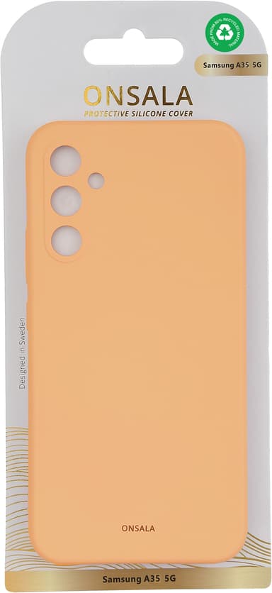 Onsala Samsung Galaxy A35 5G silikondeksel (oransje)