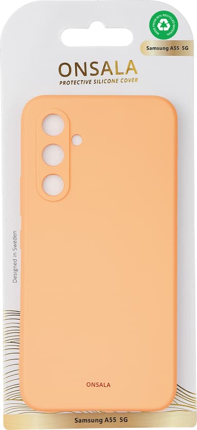 Onsala Samsung Galaxy A55 5G silikondeksel (oransje)