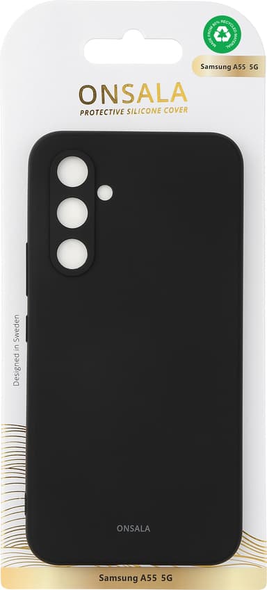 Onsala Samsung Galaxy A55 5G silikondeksel (sort)