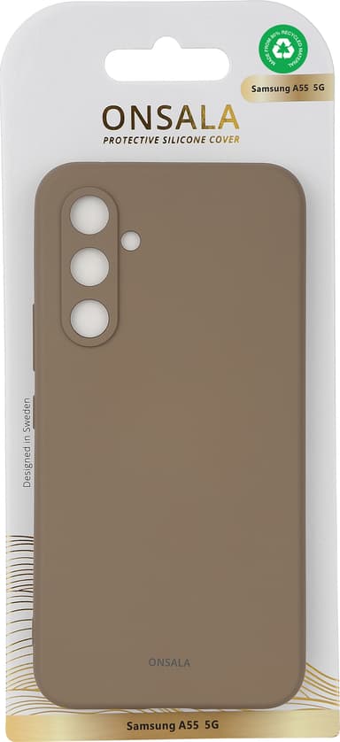 Onsala Samsung Galaxy A55 5G silikondeksel (brun)