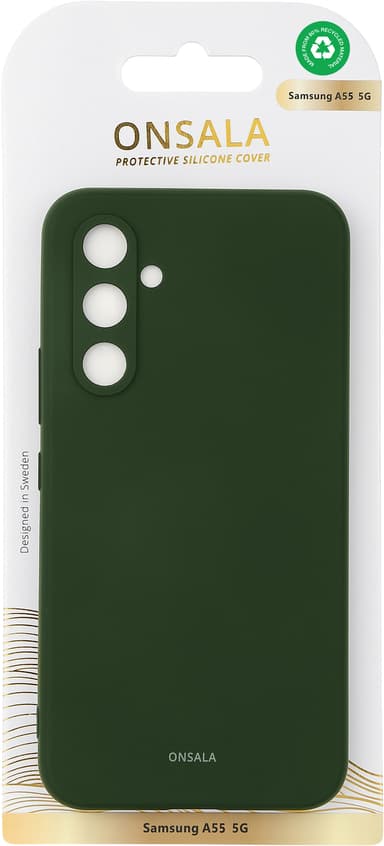 Onsala Samsung Galaxy A55 5G silikondeksel (grønn)