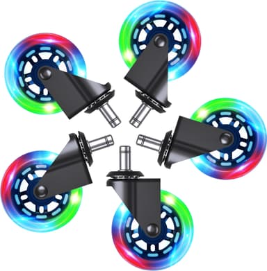 Piranha hjul for gamingstol – 5 pakning (RGB)