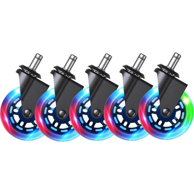 Piranha hjul for gamingstol – 5 pakning (RGB)
