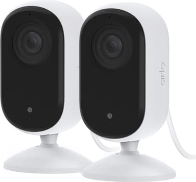 Arlo Essential 2K innendørs sikkerhetskamera (2-pakning)