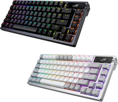 Asus ROG Azoth trådløst tastatur (Moonlight White)
