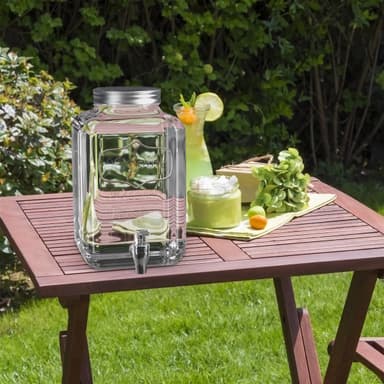 Drikkedispenser 4 L med kran Glassbeholder