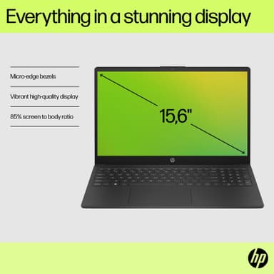 HP Laptop i3/8/128 15,6" bærbar PC