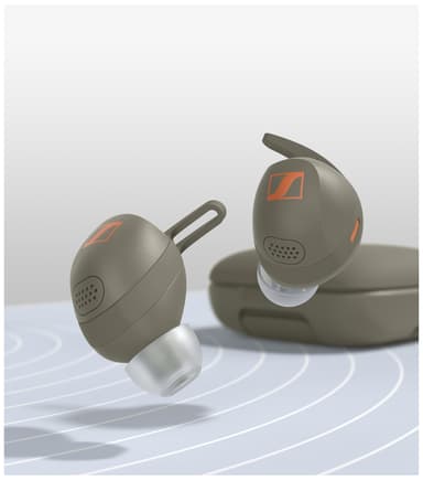 Sennheiser Momentum Sport helt trådløs in-ear hodetelefoner (oliven)