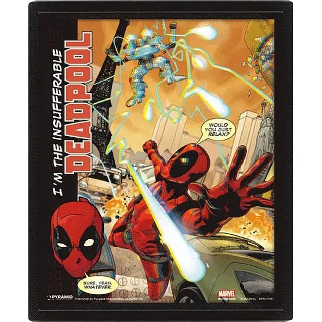 Pan Vision Deadpool 3D-plakat (Attack)