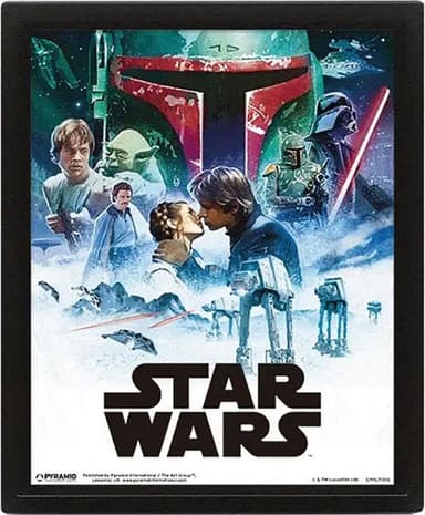 Pan Vision Star Wars 3D-plakat (Episode IV & V)