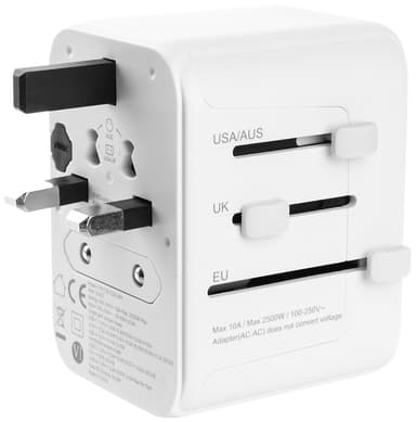 Fixed World 30W reiseadapter (hvit)