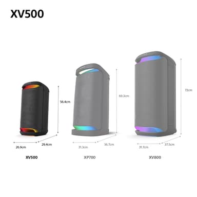 Sony SRS-XV500 trådløs festhøyttaler (sort)