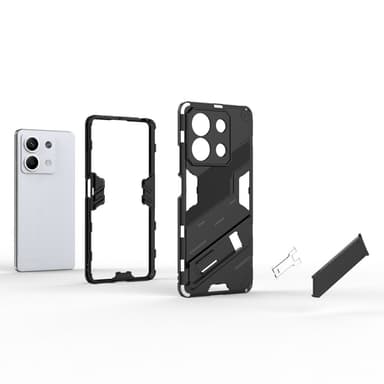 Til Xiaomi Redmi Note 13 Dekseldeksel Bakdeksel med stativ