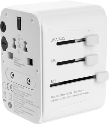 Fixed World 30W reiseadapter (hvit)