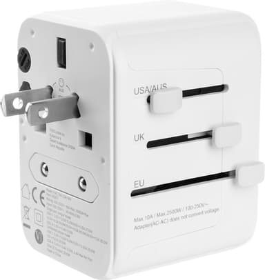 Fixed World 30W reiseadapter (hvit)