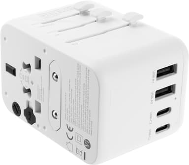 Fixed World 65W reiseadapter (hvit)