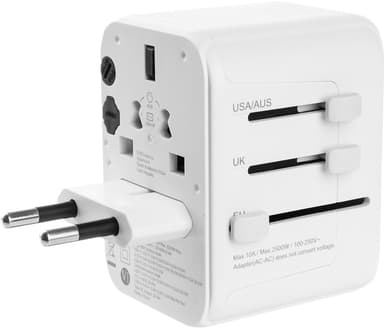 Fixed World 30W reiseadapter (hvit)