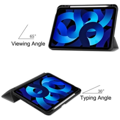 Apple iPad 10.9 2022 Slim Fit Trifoldbart deksel Pennebrett - Grå