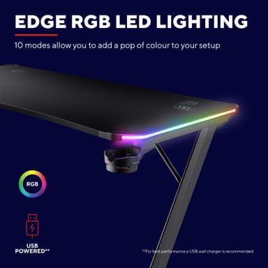 Trust GXT709 LUMINUS RGB gamingbord (sort)