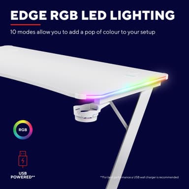 Trust GXT709 LUMINUS RGB gamingbord (hvit)