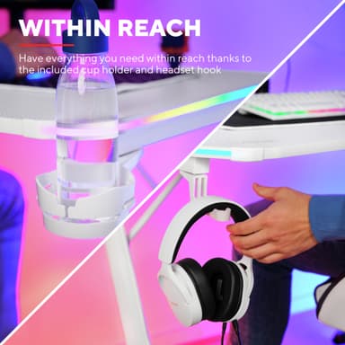 Trust GXT709 LUMINUS RGB gamingbord (hvit)
