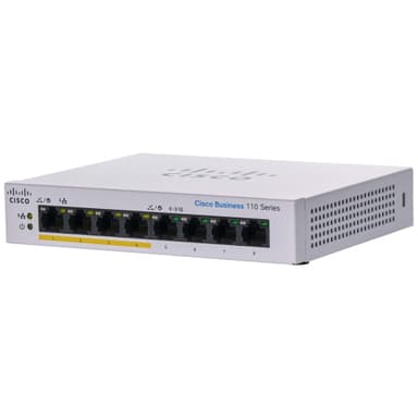 Cisco CBS110-8PP-D-EU ubemannet 8-porters Gigabit switch