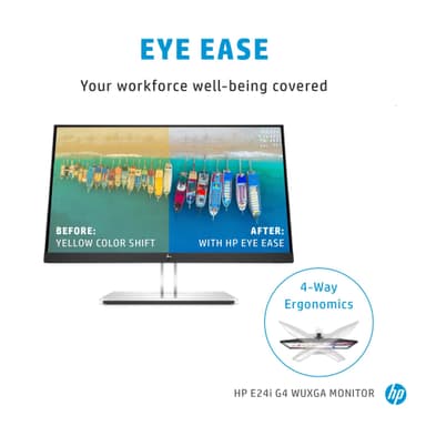 HP EliteDisplay E24i G4 24" skjerm (sort)