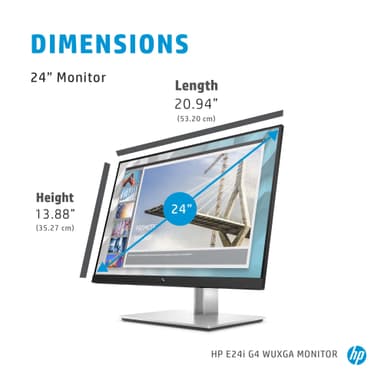 HP EliteDisplay E24i G4 24" skjerm (sort)