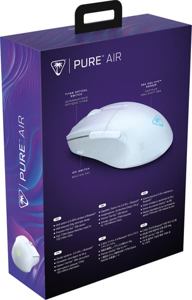 Turtle Beach Pure Air trådløs gamingmus (hvit)