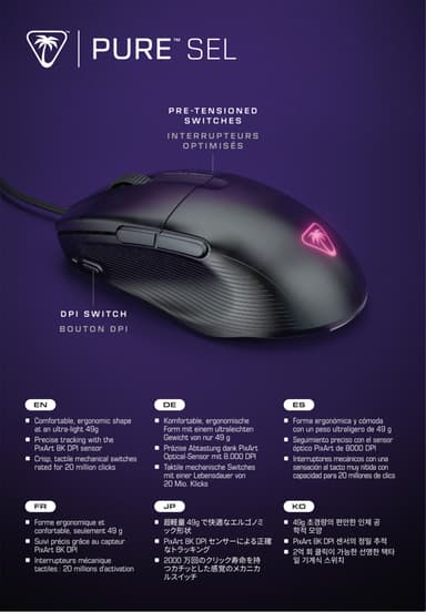 Turtle Beach Pure SEL gamingmus (sort)