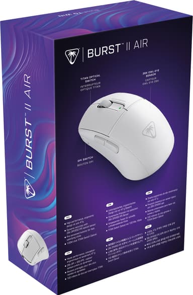 Turtle Beach Burst II Air trådløs gamingmus (hvit)