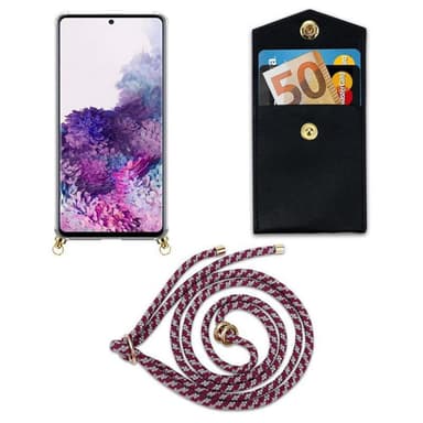 Samsung Galaxy A51 4G / M40s Deksel med Halskjede (rød)