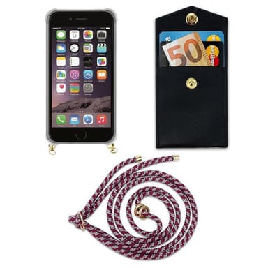 iPhone 6 PLUS / 6S PLUS Deksel med Halskjede (rød)