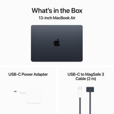MacBook Air 13 M3 10C GPU/16/256GB (midnatt)