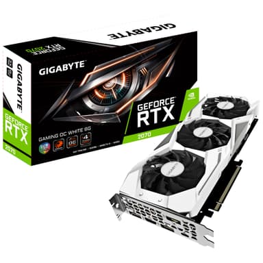 Gigabyte GeForce RTX 2070 Gaming OC grafikkort 8G (hvit)