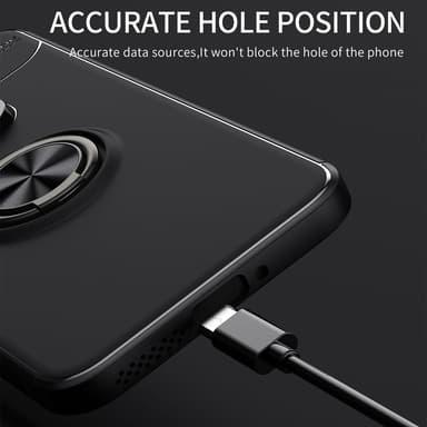 Til Xiaomi 14 TPU Deksel Med Fingerring - Svart