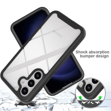 Til Samsung Galaxy S24 PC+TPU-deksel med støtsikker telefonveske