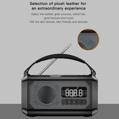 Håndsveivradio 12000mAh strømbank batteri lommelykt Sollading