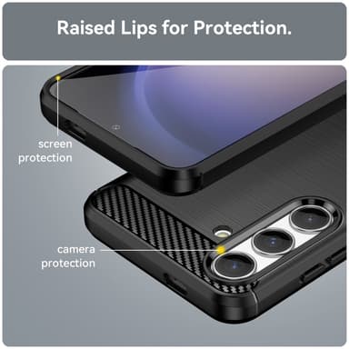 Samsung Galaxy S24 Karbonfiber Teksturdeksel - Svart