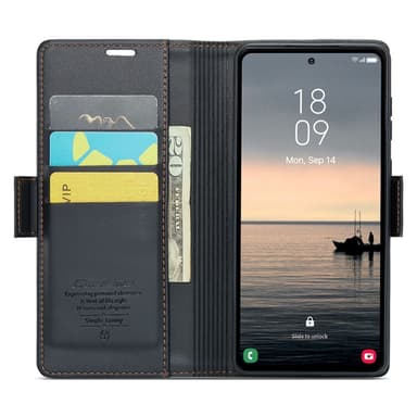 CASEME Lommebok-deksel Samsung Galaxy S23 FE - Svart