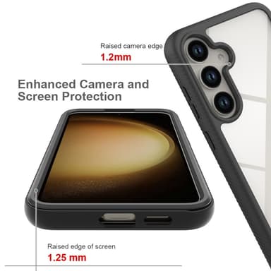 Til Samsung Galaxy S24+ PC+TPU-deksel med støtsikker telefonveske