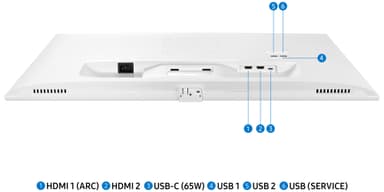 Samsung Smart Monitor M7 32" skjerm (hvit)
