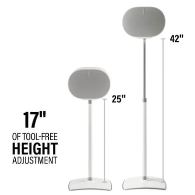 SANUS Gulvstativ Justerbart for Sonos ERA 300 Par Hvit