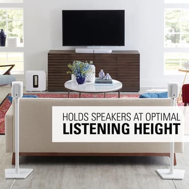 SANUS Gulvstativ for Sonos One SL Play:1 Play:3 Par Hvit