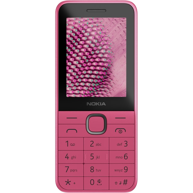 Nokia 225 4G klassisk mobiltelefon (rosa)